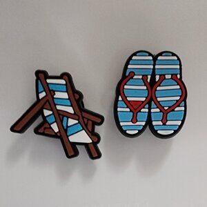 Beach vacation Croc jibbits rubber shoe charms